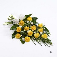 Classic 12 Rose Sheaf  Yellow