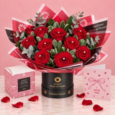 THE SIGNATURE 12  in Luxe Hatbox, Chocs&Card