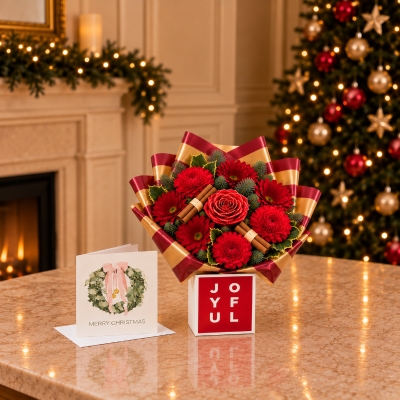 Lovely Little Gift Box With Christmas Card