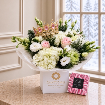 Enchanted Winter Hand tied with crown & truffles