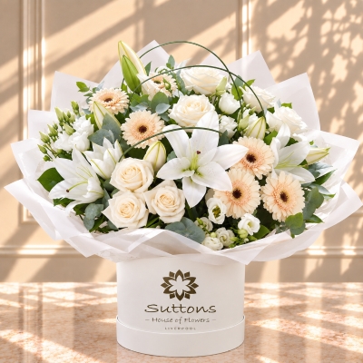 Cream Exquisite Luxe Hatbox