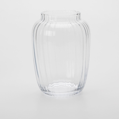 Vintage Ribbed Vase
