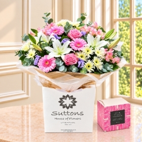 Country Garden Handtied  with Chocolate truffles