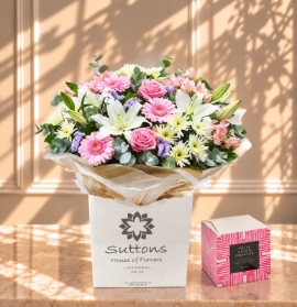 Country Garden Handtied with Chocolate truffles