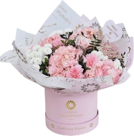 PINK MAMA LUXE HATBOX (CROWN OPTIONAL)