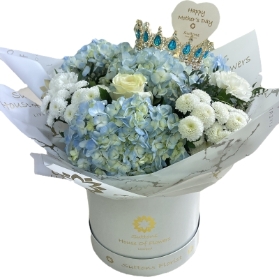 BLUE MAMA LUXE HATBOX  (CROWN OPTIONAL)