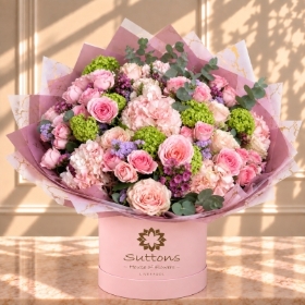 Pink blush luxury hatbox