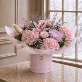 Frosted Blush Luxe Hatbox