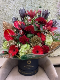 Christmas florist choice luxury hatbox
