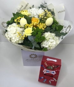 easter hand tied with easter egg