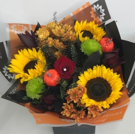 Autumn Sunflower hand tied