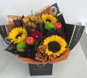 Autumn Sunflower hand tied