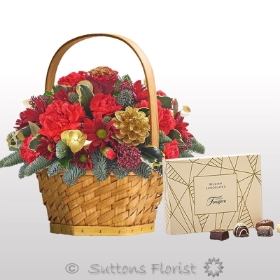 Christmas Basket With Chocolates
