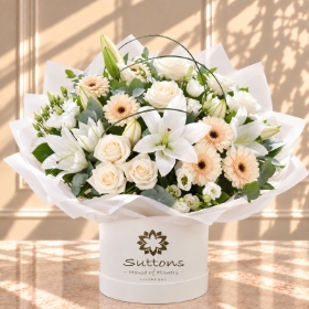 Cream Exquisite Luxe Hatbox
