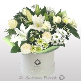 Large Mothers Day White Hatbox