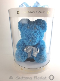 Luxury Blue Rose Bear