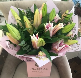 PINK LILY HAND TIED