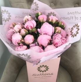 PINK PEONY HAND TIED