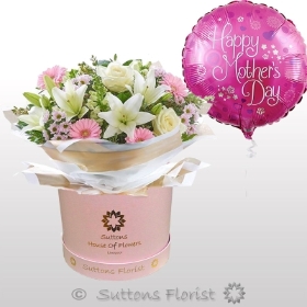 * Pretty Pastels Hatbox & Mothers Day Balloon